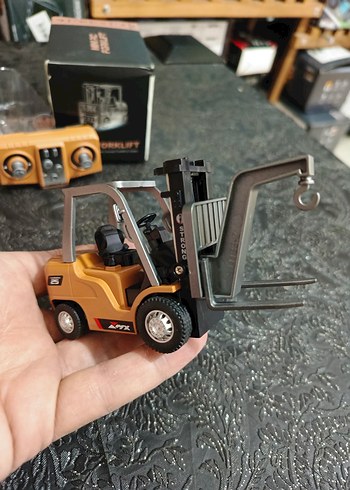 Sarı Oyuncak Forklift metal - Görsel 4