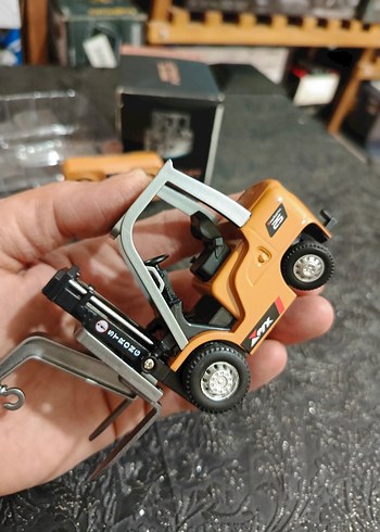 Sarı Oyuncak Forklift metal - Görsel 3
