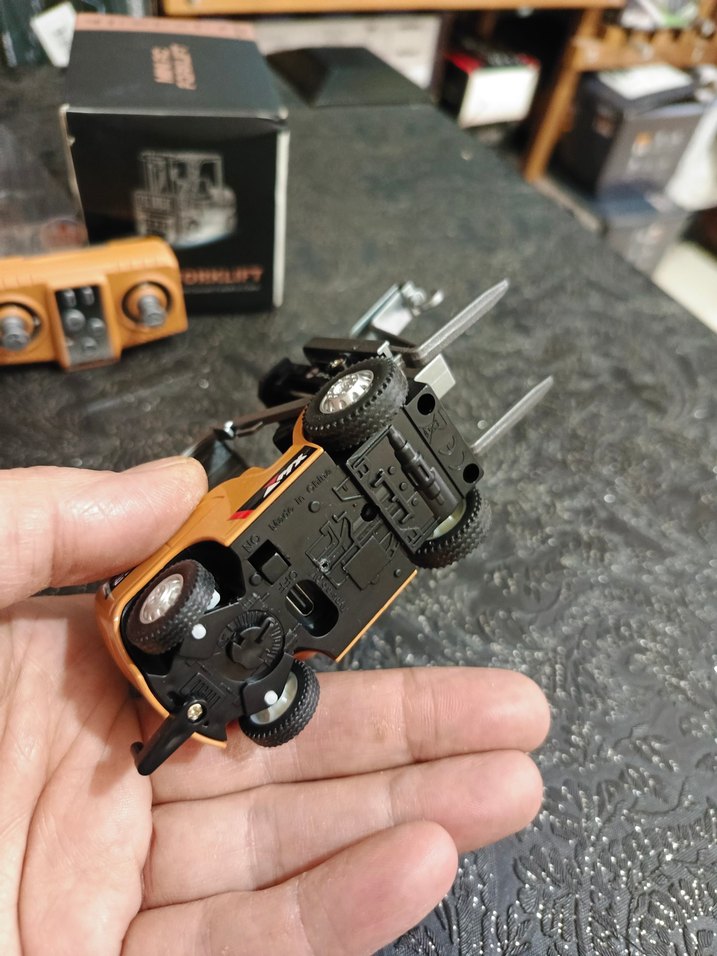 Sarı Oyuncak Forklift metal - Görsel 5