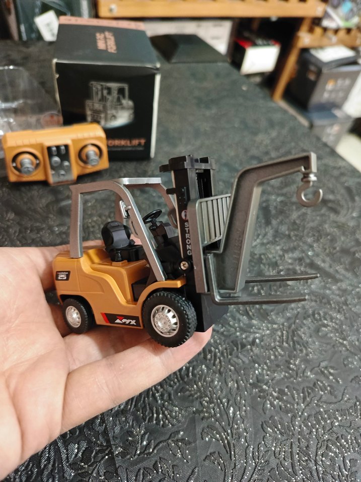 Sarı Oyuncak Forklift metal - Görsel 4