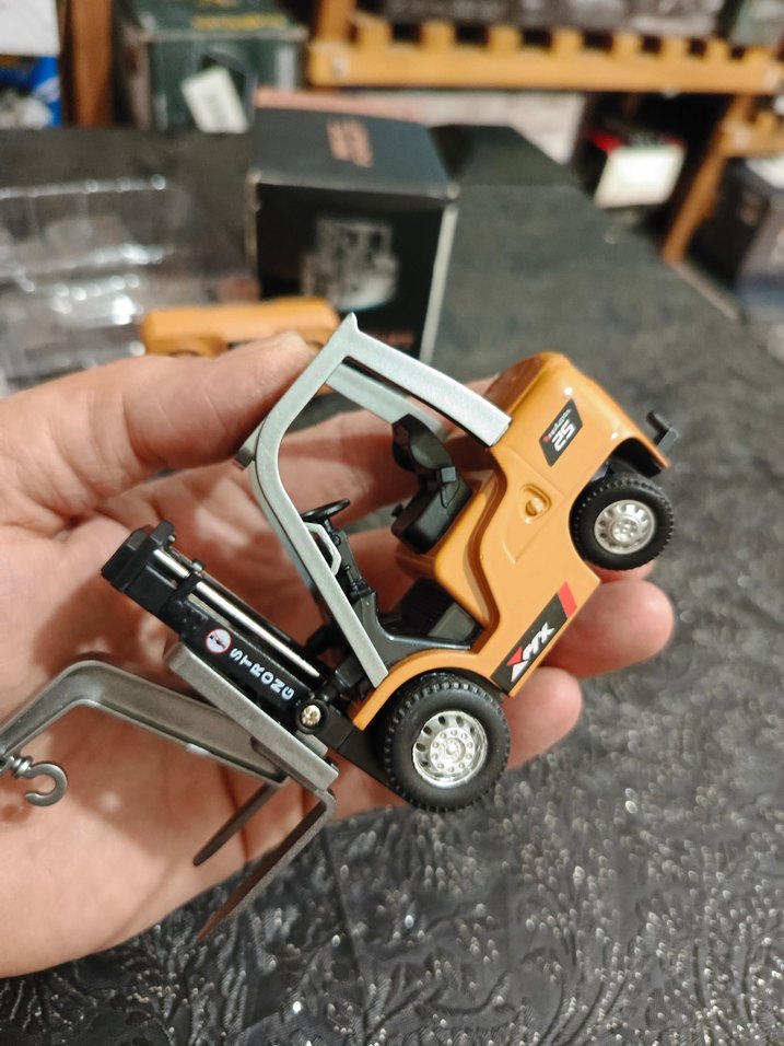 Sarı Oyuncak Forklift metal - Görsel 3