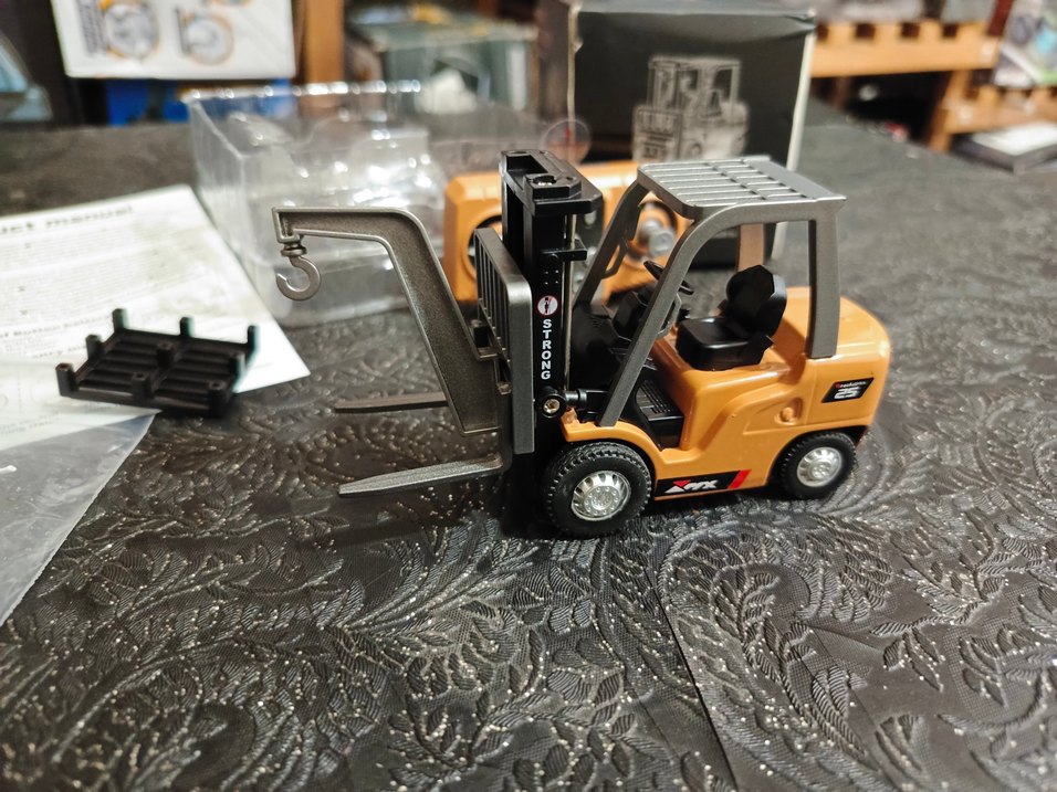 Sarı Oyuncak Forklift metal - Görsel 2