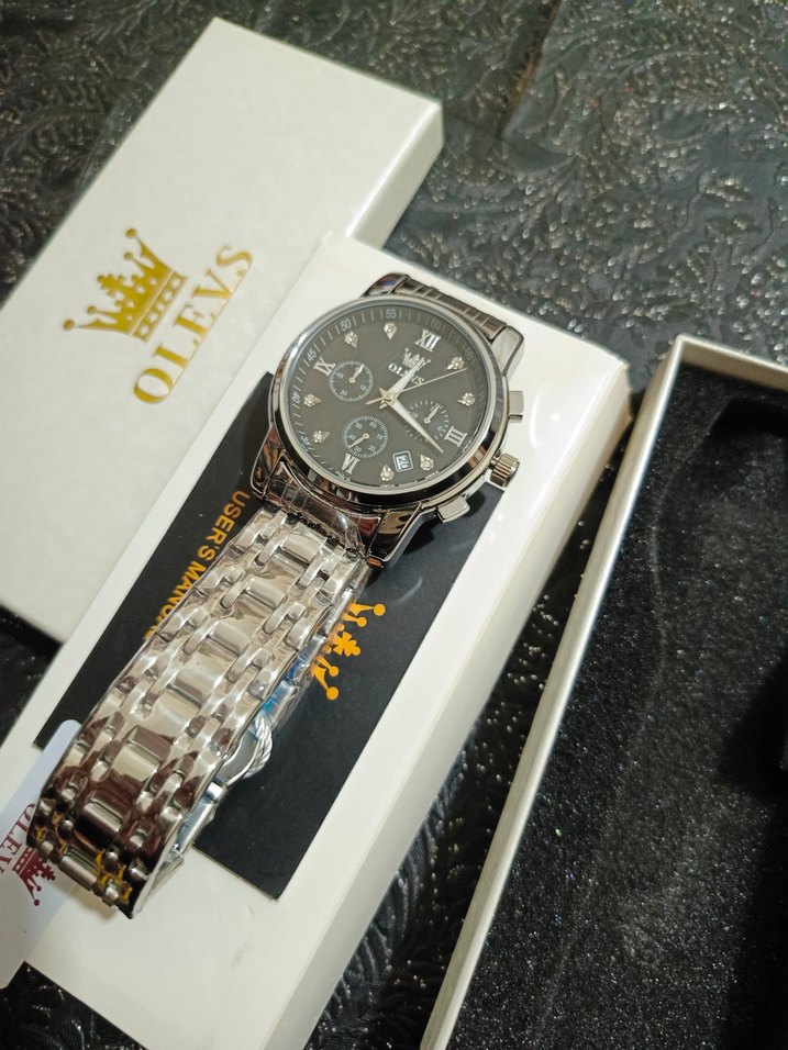 Olevs Gri Modern Klasik Erkek Saati - Görsel 3