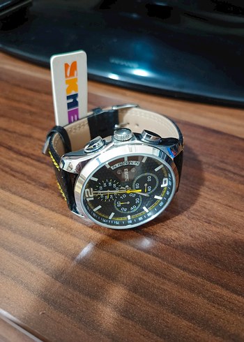 Renkli Detaylı Siyah Biker Erkek Kol Saati - Görsel 4