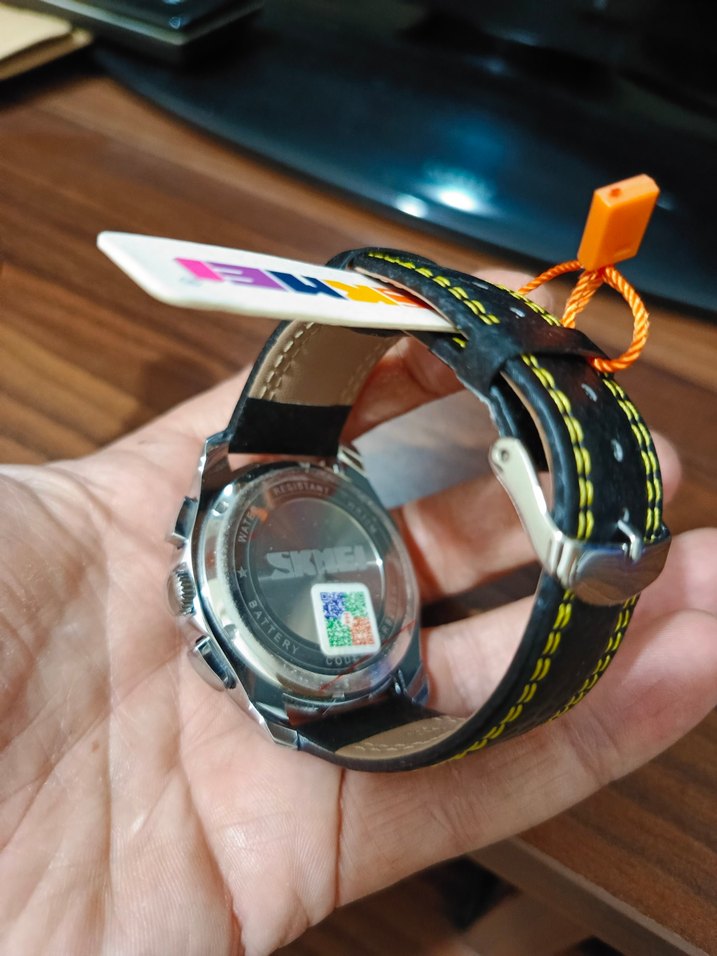 Renkli Detaylı Siyah Biker Erkek Kol Saati - Görsel 2