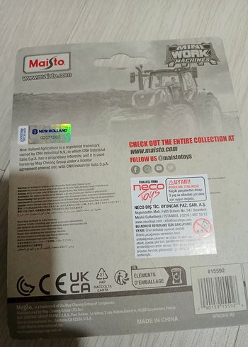 Mavi Oyuncak Traktör ve Oyun Matı - Görsel 2