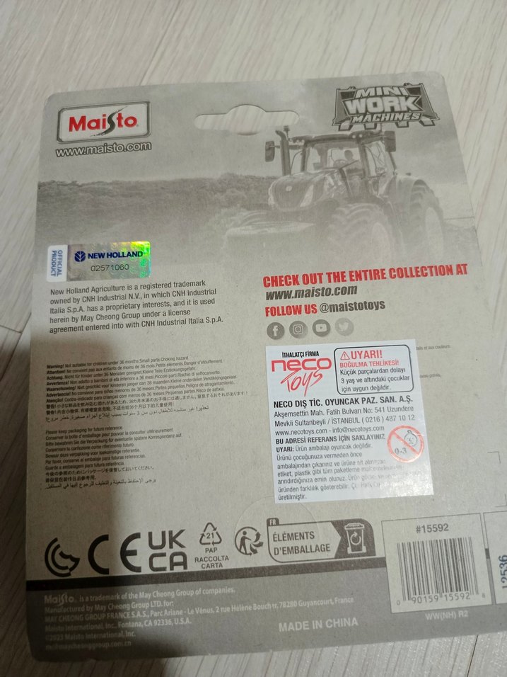 Mavi Oyuncak Traktör ve Oyun Matı - Görsel 2