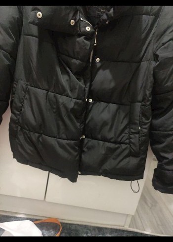 m Beden siyah Renk Siyah Düğmeli Kadın Kışlık Mont