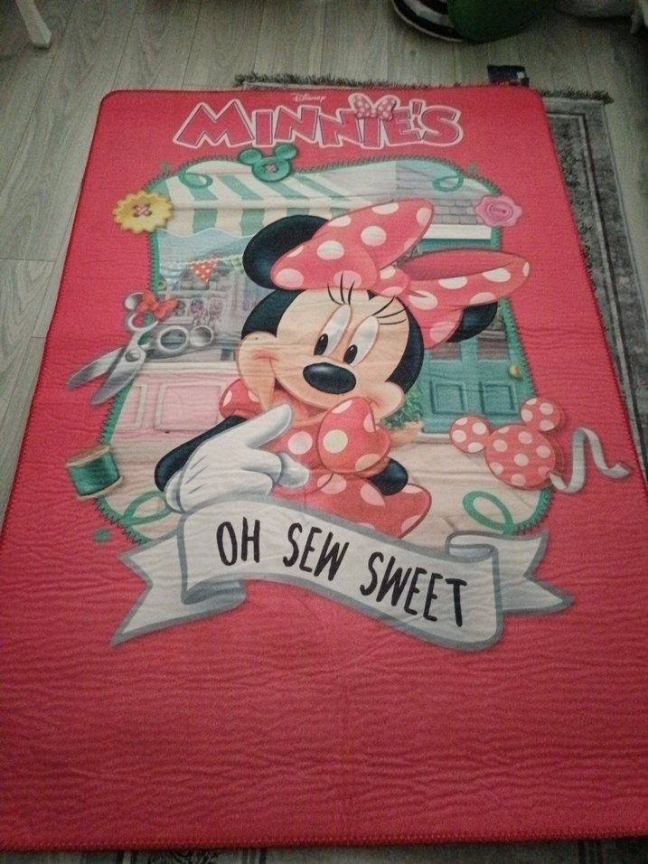 Renkli Minnie Mouse Çocuk Halısı - Görsel 5