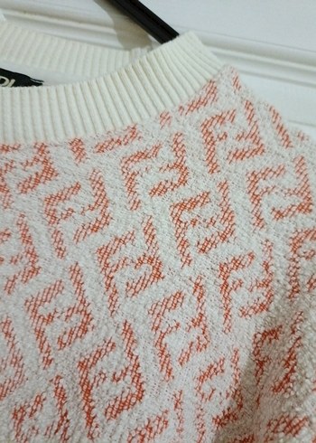 Pembe Örgü Kadın Uzun Kollu Salaş Kazak - Görsel 7