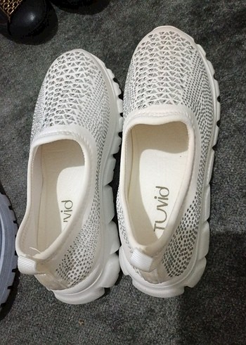 Beyaz Kadın Dolgu Topuklu Spor Ayakkabı - Görsel 6