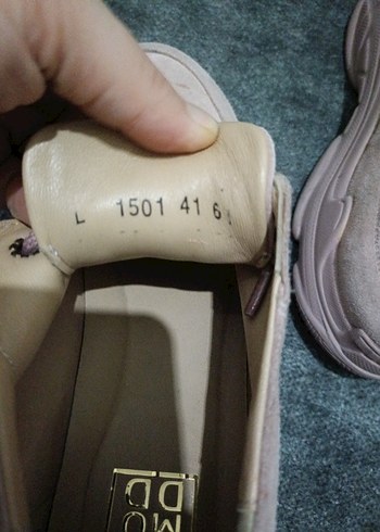 Pembe Süet Platform Topuklu Kadın Spor Ayakkabı - Görsel 3