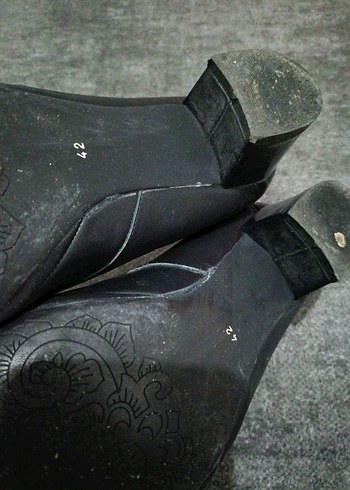 Klasik lacivert kadın Topuklu Babet - Görsel 6