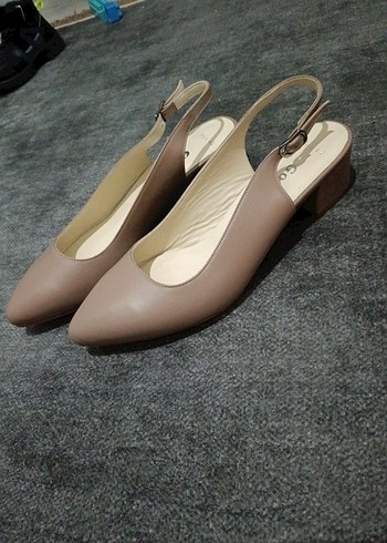 Bej Stiletto Topuklu Kadın Abiye Ayakkabı - Görsel 7