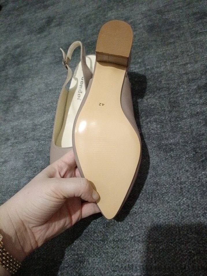 Bej Stiletto Topuklu Kadın Abiye Ayakkabı - Görsel 3