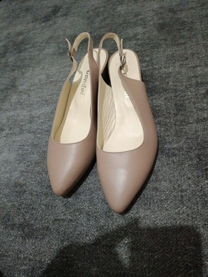 Bej Stiletto Topuklu Kadın Abiye Ayakkabı - Görsel 2