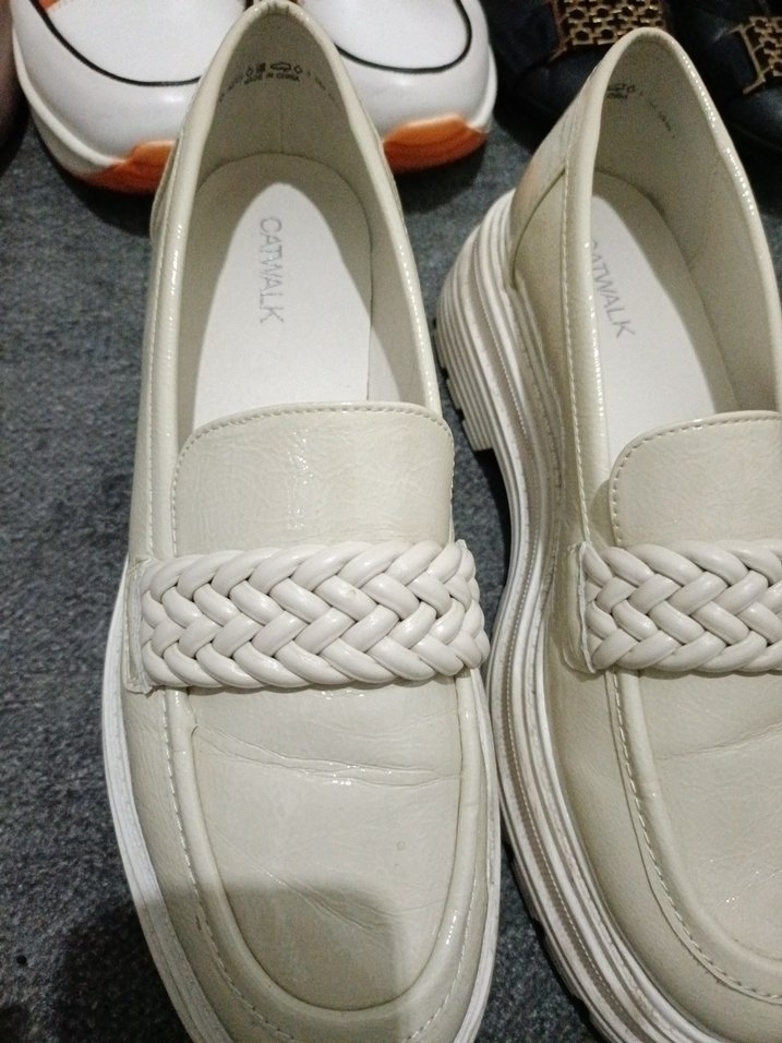 Beyaz Platform Topuklu Kadın Loafer - Görsel 3