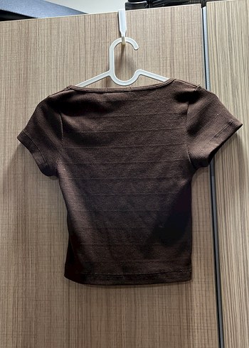 Kahverengi zara crop - Görsel 3