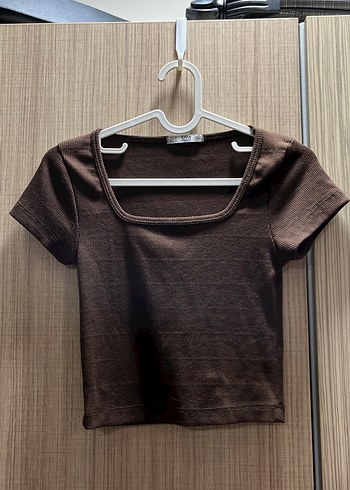 Kahverengi zara crop - Görsel 2