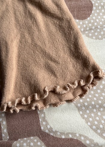pull and bear Bej Uzun Kollu Fırfırlı Kadın Triko - Görsel 3