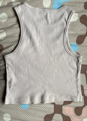 Bej Kadın Kolsuz Yüksek Yaka Atlet - Görsel 2