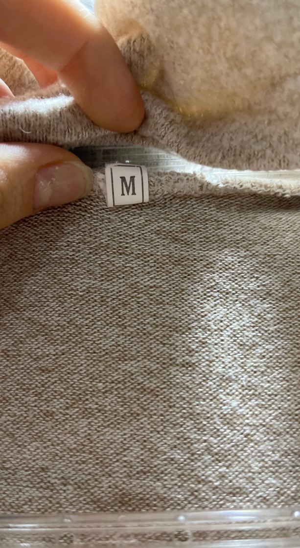 Uzun Kollu Bej Triko Kadın Kazak - Görsel 4