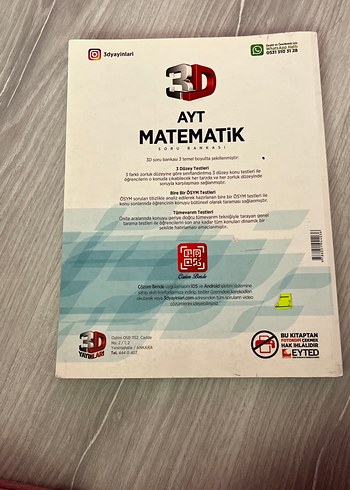 AYT Matematik Soru Bankası 3D - Görsel 2