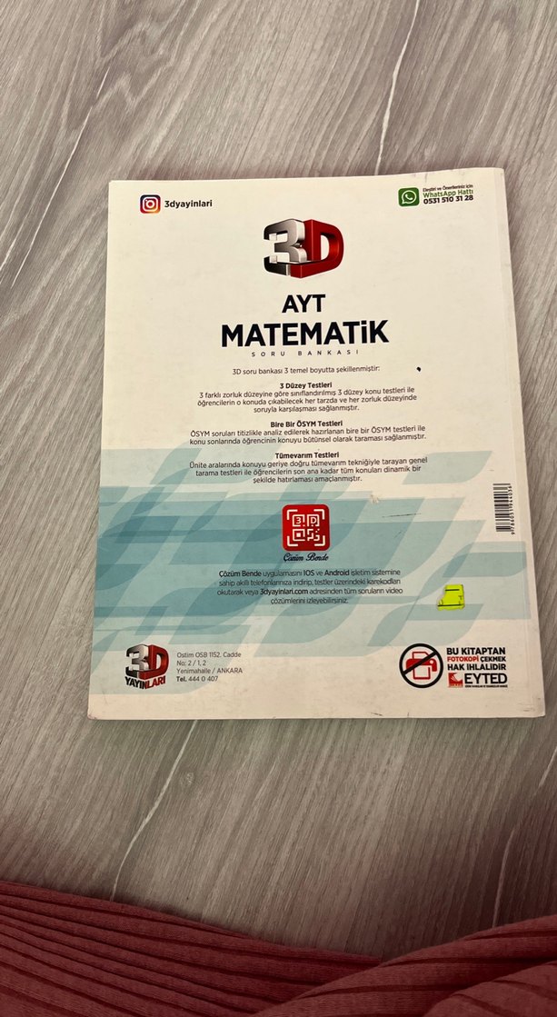 AYT Matematik Soru Bankası 3D - Görsel 2