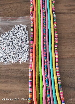 Fimo dizi ve harf boncuk