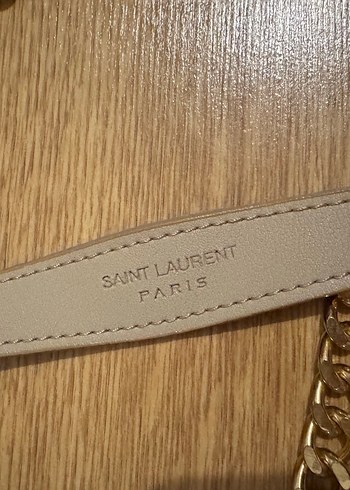 Yves Saint Laurent Zincir Detaylı Bej Deri Kadın Çanta - Görsel 8