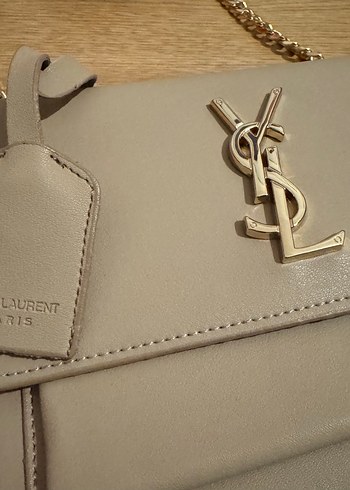 Yves Saint Laurent Zincir Detaylı Bej Deri Kadın Çanta - Görsel 2