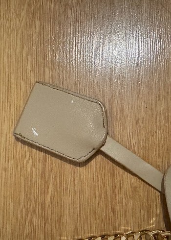 Yves Saint Laurent Zincir Detaylı Bej Deri Kadın Çanta - Görsel 7