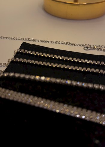 Parlak Taşlı Kadın Vücut Zinciri Kolye Bileklik - Görsel 3