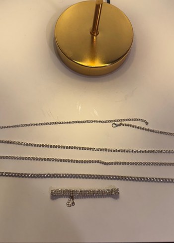 Parlak Taşlı Kadın Vücut Zinciri Kolye Bileklik - Görsel 7