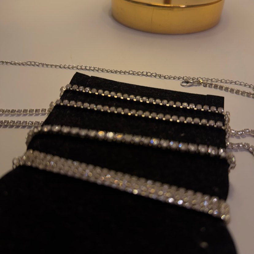 Parlak Taşlı Kadın Vücut Zinciri Kolye Bileklik - Görsel 3