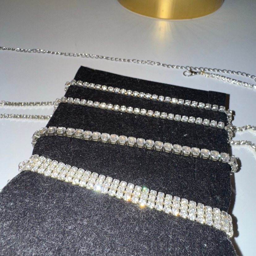 Parlak Taşlı Kadın Vücut Zinciri Kolye Bileklik - Görsel 5