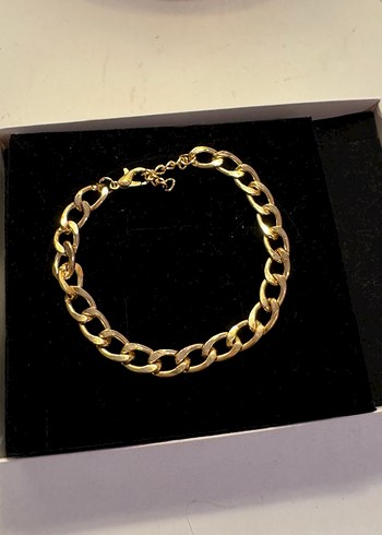 Zincir Detaylı Altın Renk Bileklik - Görsel 4