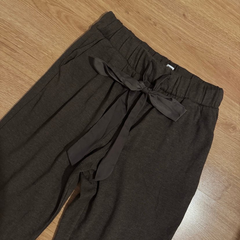 Zara Kahverengi Triko %100 Pamuk Eşofman Altı Jogger - Görsel 5