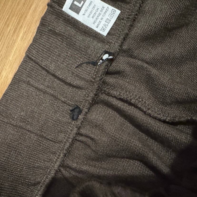 Zara Kahverengi Triko %100 Pamuk Eşofman Altı Jogger - Görsel 3