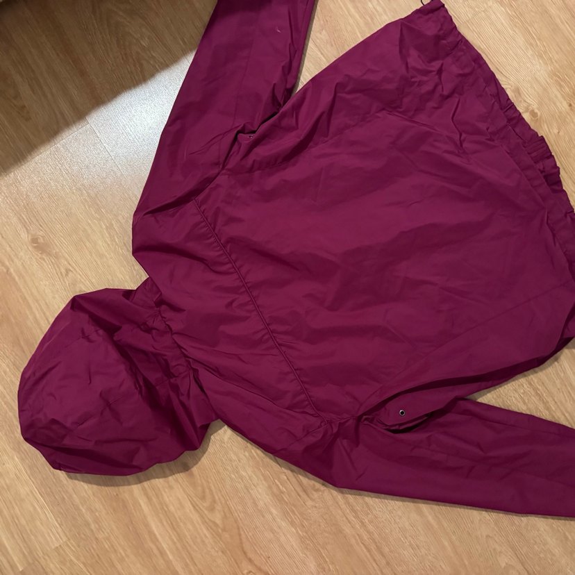 Lc Waikiki Bordo Kapüşonlu Kadın Ceket Yagmurluk - Görsel 5