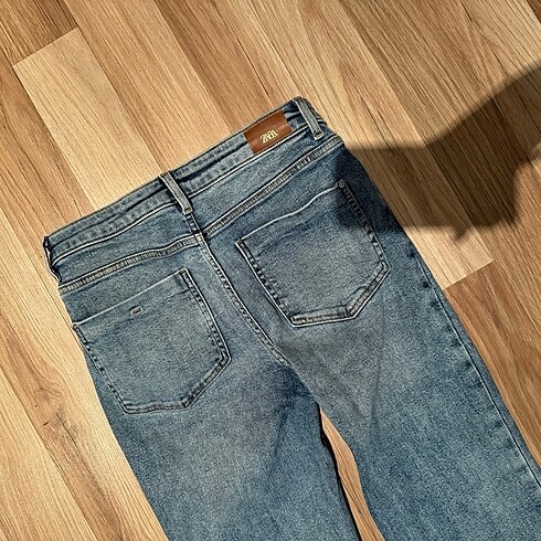 s Beden mavi Renk Zara Mini Flare Jean Pantolon