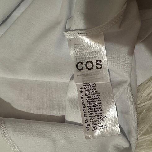 s Beden beyaz Renk Cos Orijinal Organik Pamuk Tshirt