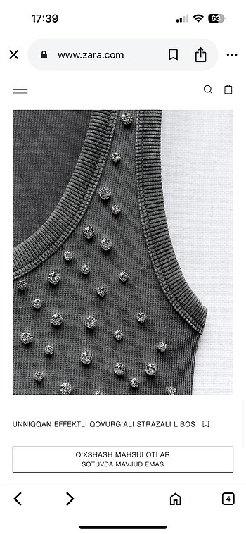 s Beden Zara Strass Tasli Elbise