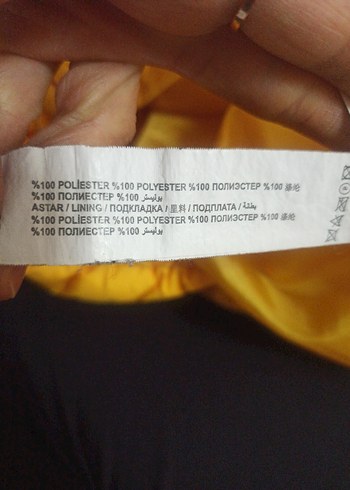 Sarı Kapüşonlu Kadın Kışlık Mont - Görsel 5