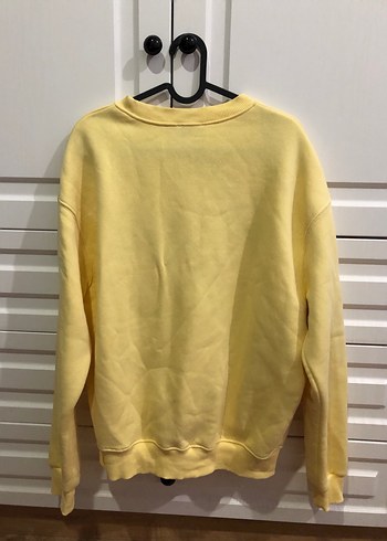 Sarı Kadın Sweatshirt, Uzun Kollu, Rahat Kesim - Görsel 4