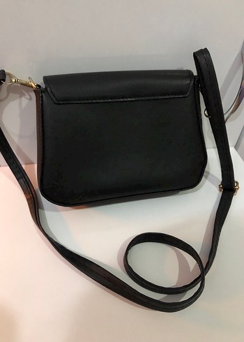 Klasik Siyah Deri Kadın Çanta - Görsel 2