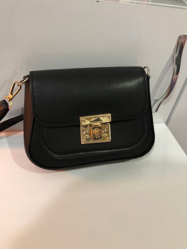 Klasik Siyah Deri Kadın Çanta - Görsel 4