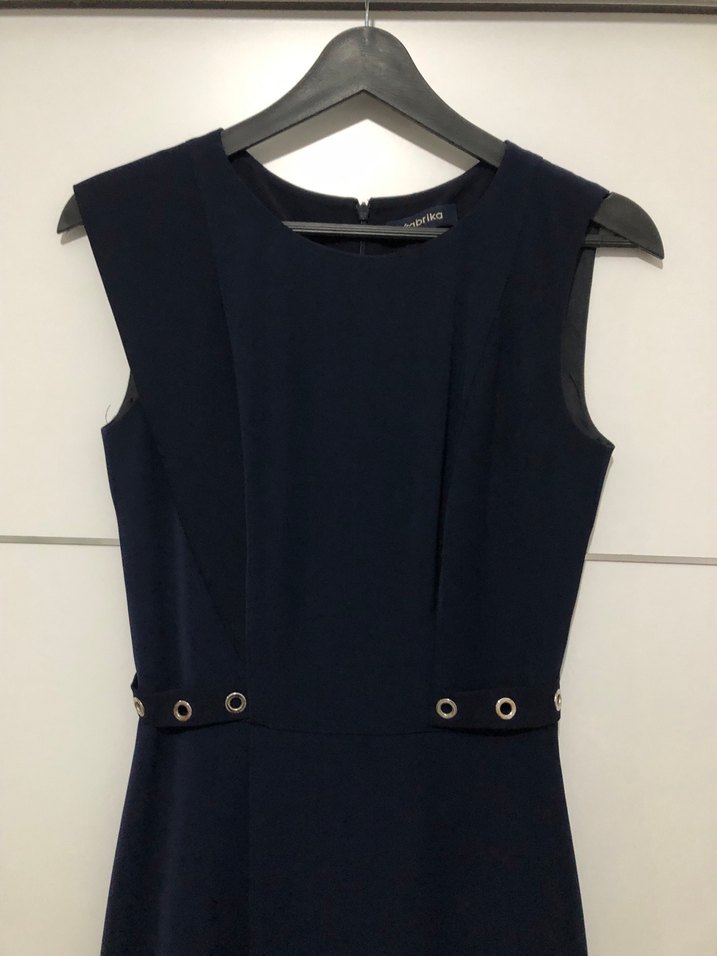 Klasik Lacivert  Elbise - Görsel 2