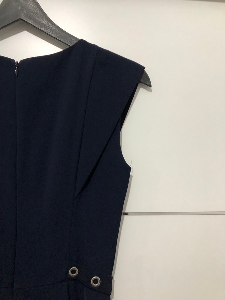 Klasik Lacivert  Elbise - Görsel 4