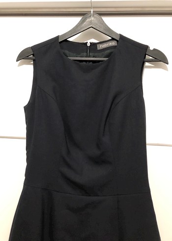 Siyah Midi Kadın Ofis Elbisesi - Görsel 2